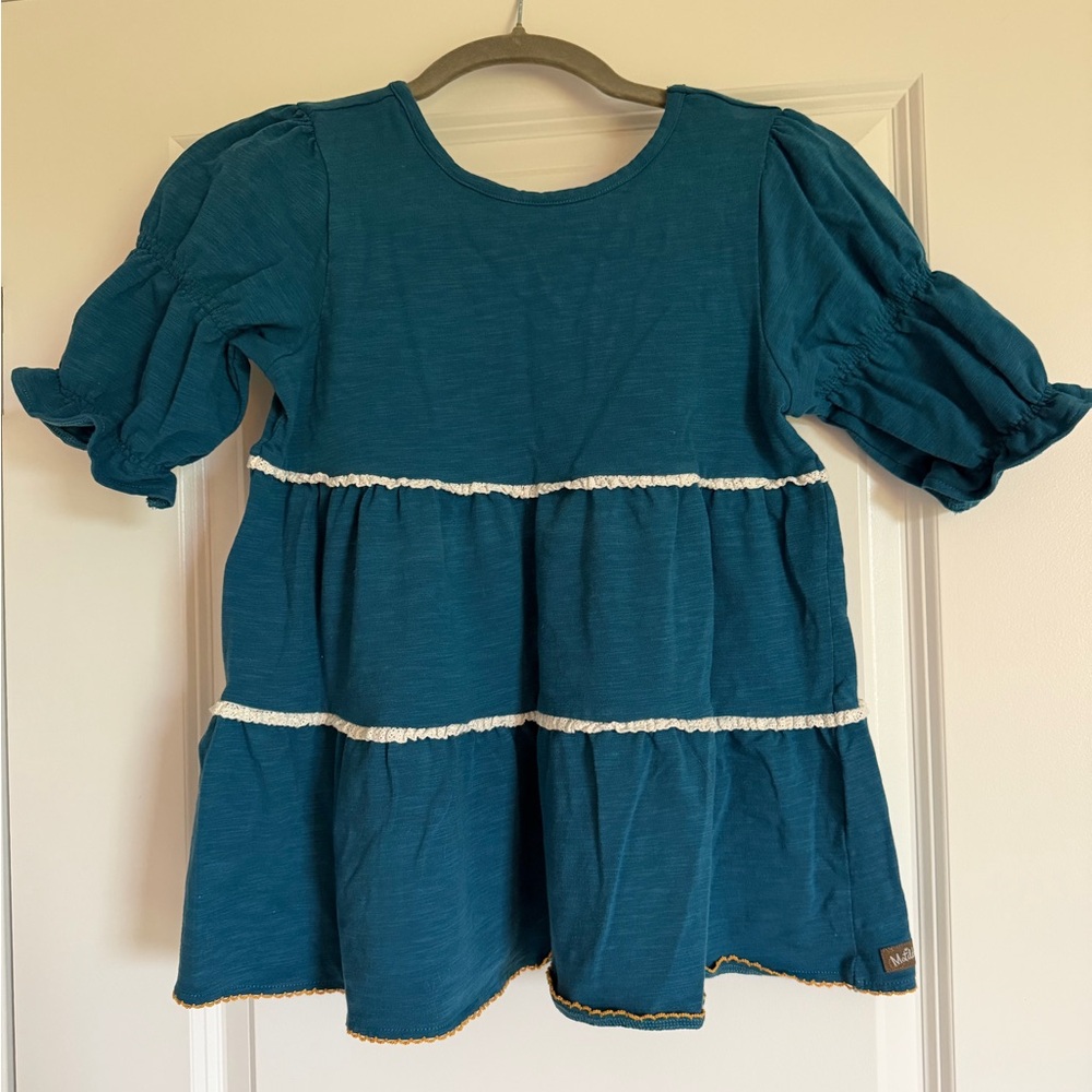 Matilda Jane Girls Top-teal size 12